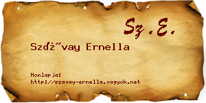 Szávay Ernella névjegykártya